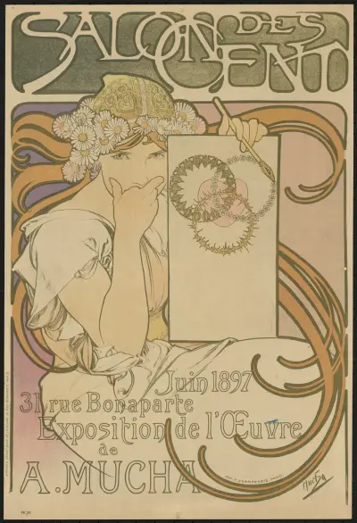 Salon des Cent. A. Mucha av Alphonse Mucha