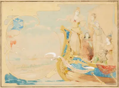 Study for a Mural av Alphonse Mucha