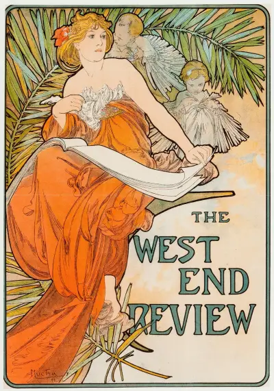 The West End Review av Alphonse Mucha