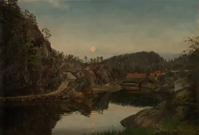 Aften. Mindalen, Risør av Amaldus Nielsen