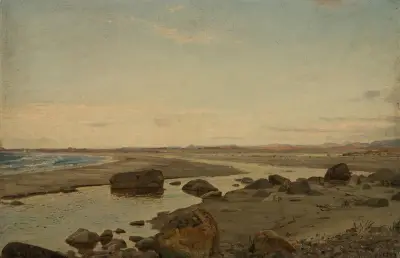 Kväll vid Nærland, Jæren av Amaldus Nielsen