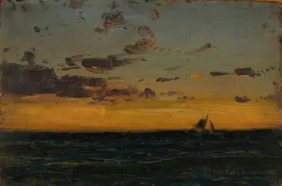 Aftenhimmel av Amaldus Nielsen