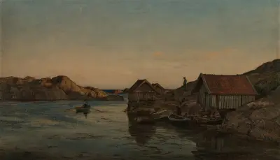 Dagen endt, Lindesnes av Amaldus Nielsen