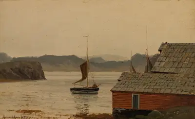 Fjordstudie av Amaldus Nielsen