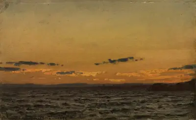Før storm, Hvaler av Amaldus Nielsen