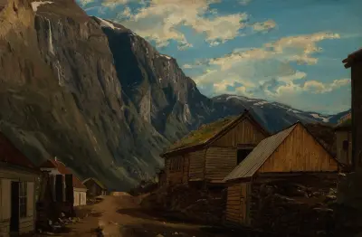 Fra Gudvangen av Amaldus Nielsen