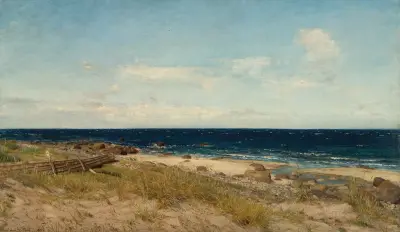 Friskt vær. Nærland, Jæren av Amaldus Nielsen