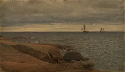 Trübes Wetter, Hvaler von Amaldus Nielsen