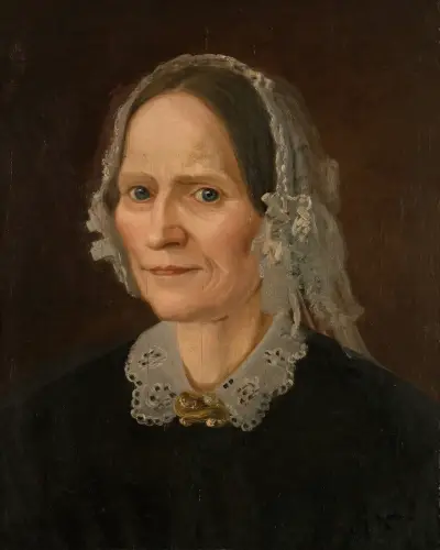 Portrett av kunstnerens mor av Amaldus Nielsen