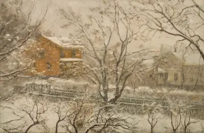 Sludd. Fra ateliervinduet av Amaldus Nielsen