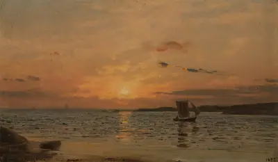 Solnedgang, Hvaler av Amaldus Nielsen