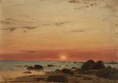 Solnedgång av Amaldus Nielsen