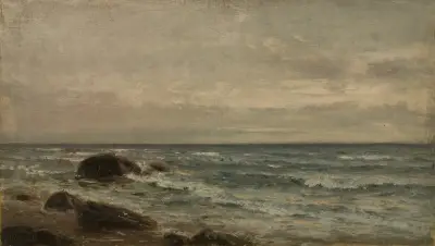 Strandparti, Jæren av Amaldus Nielsen