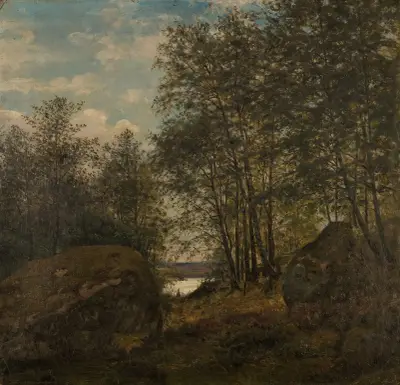 Ulvegjelskogen, Mandal av Amaldus Nielsen