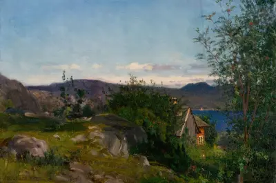 Ved Gjermundshavn, Hardanger av Amaldus Nielsen