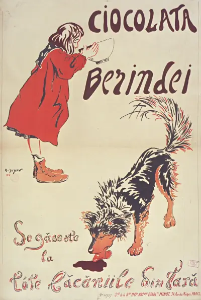 Ciocolata Berindei. Segaseste la lete lacaniile Sin Tara affiche av Amédée Joyau