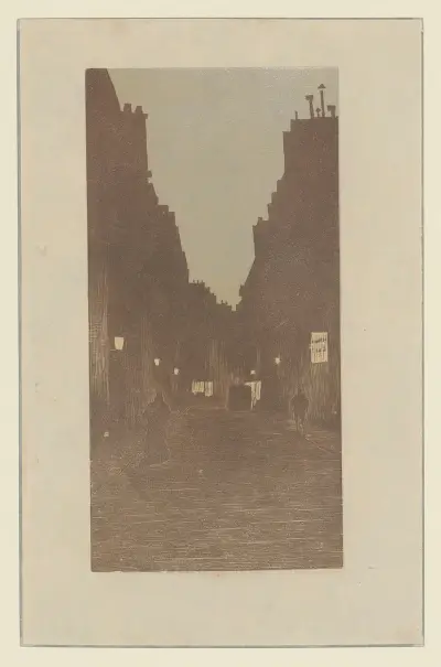 Crépuscule à Paris, Rue Biot, Amédée Joyau