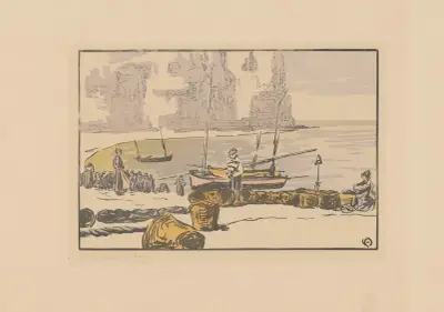 La Petite plage (Yport) av Amédée Joyau