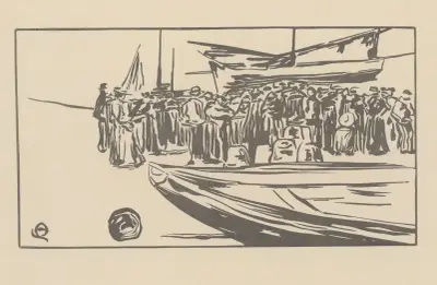 La Vente du poisson (Yport), Amédée Joyau