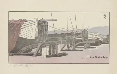 Les Cabestans (Yport) av Amédée Joyau