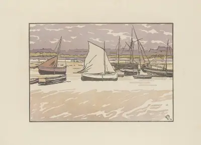 Roscoff, Gros temps, marée basse av Amédée Joyau