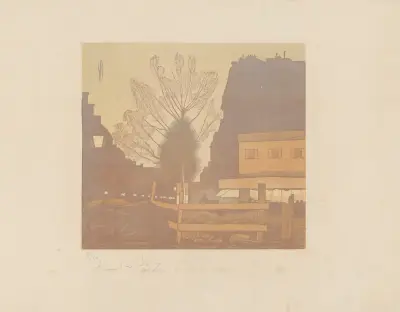 Travaux du métropolitain, Chantier boulevard de Courcelles (Paris) av Amédée Joyau