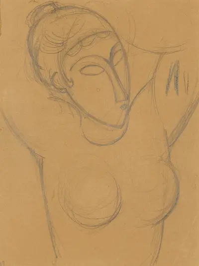 Buste de cariatide av Amedeo Modigliani