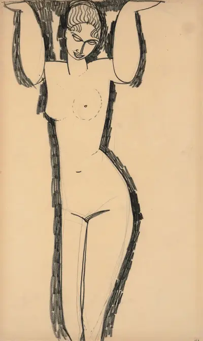 Cariatide, 1910 av Amedeo Modigliani