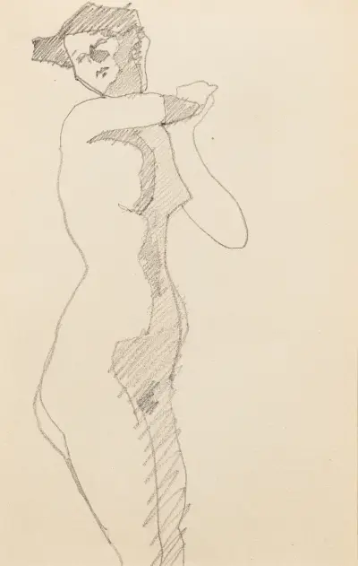 Femme nue debout, 1905 – nr 6 av Amedeo Modigliani