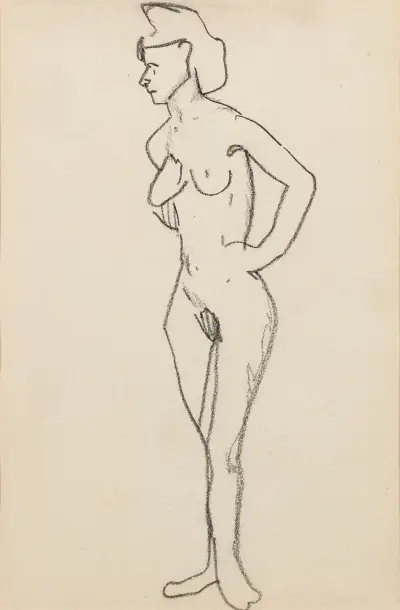 Femme nue debout, 1905 – nr 8 av Amedeo Modigliani