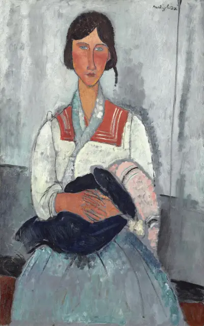 Gypsy Woman with Baby av Amedeo Modigliani