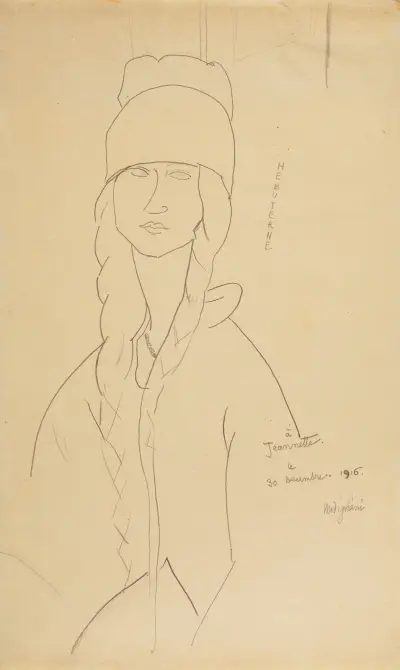 Jeanne Hébuterne, 1916 av Amedeo Modigliani