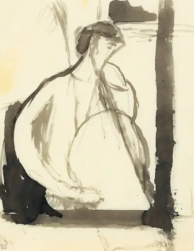 Le Joueur De Violoncelle av Amedeo Modigliani