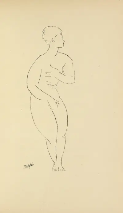 Les nymphes 3 av Amedeo Modigliani