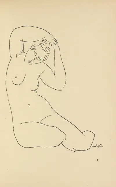 Les nymphes 4 av Amedeo Modigliani