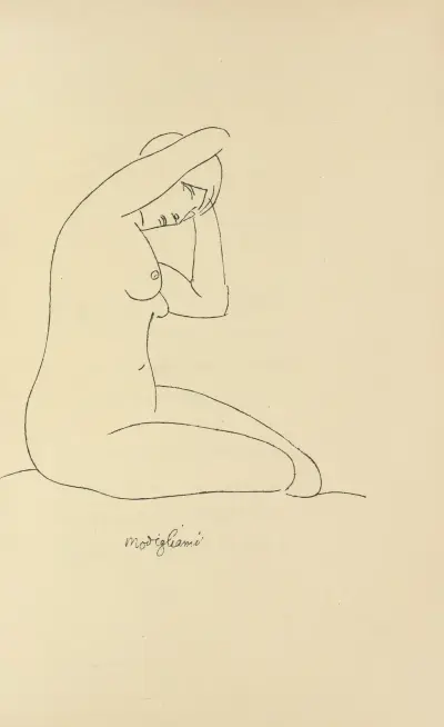 Les nymphes Pl.1 av Amedeo Modigliani