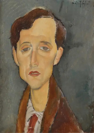 Portrait of Frans Hellens av Amedeo Modigliani