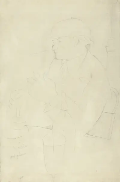 Portrait of Vallin av Amedeo Modigliani