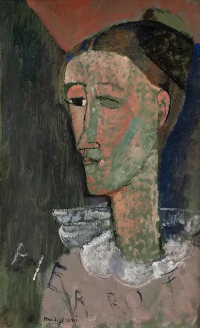 Self-Portrait as Pierrot av Amedeo Modigliani