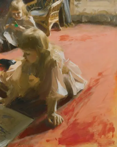 Porträtt av Ramón Subercaseaux döttrar av Anders Zorn