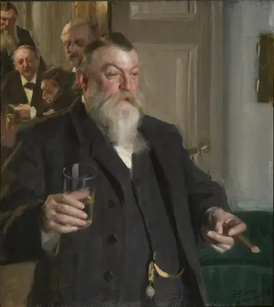 En skål i sällskapet Idun av Anders Zorn