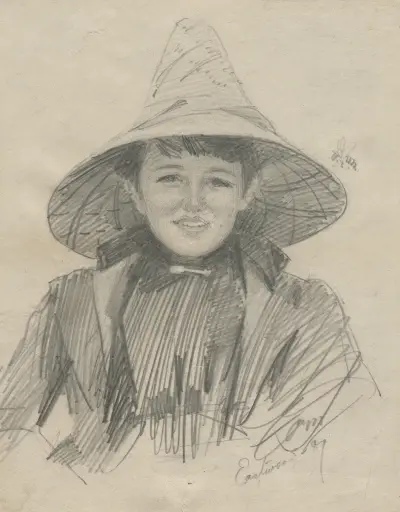 Ada Lymon (Kvinna i stor hatt) av Anders Zorn