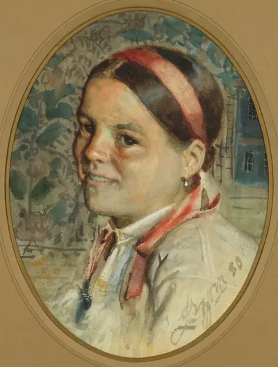 Huvud av en kvinna, 1880 av Anders Zorn