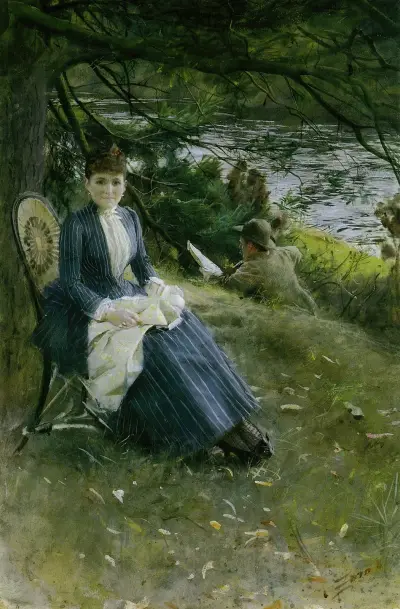 I Skottland (Mrs. Symons) av Anders Zorn