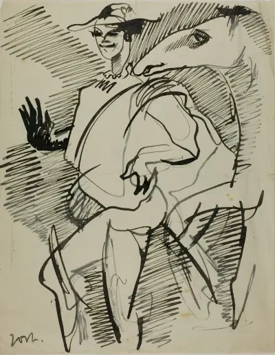 Man med häst av Anders Zorn