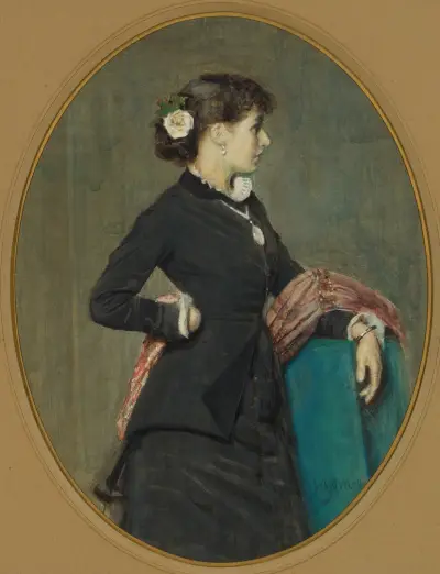 Porträtt av fröken Nyström av Anders Zorn