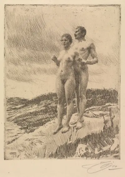 De två av Anders Zorn