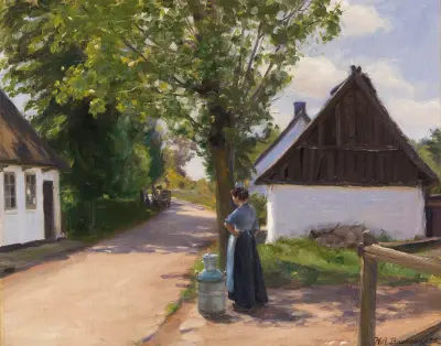 Dansk landsbygade av Hans Andersen Brendekilde