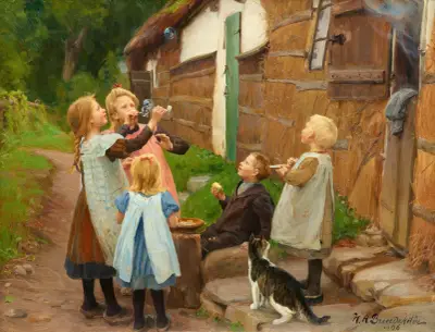 Seifenblasen av Hans Andersen Brendekilde