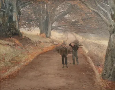Gångstig nära Herlufsholm, Själland av Laurits Andersen Ring